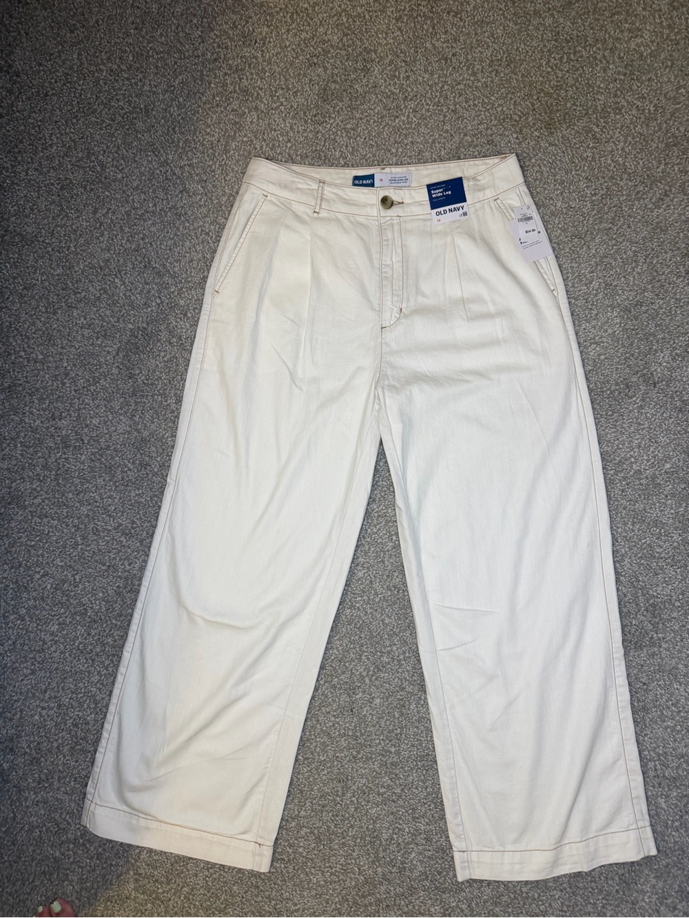 Old Navy Women’s White Wide-Leg Chinos